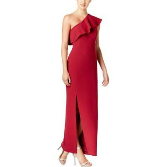 calvin klein red one shoulder dress Calvin Klein | Dresses | Calvin Klein One Shoulder Maxi Dress Nwt 4 Red